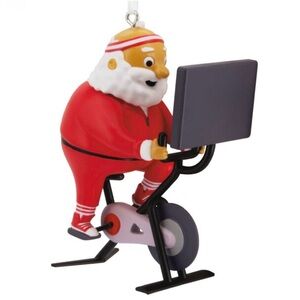 Hallmark Shoebox “Cycling Santa” Christmas Ornament (NWT)